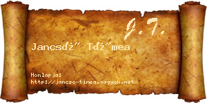 Jancsó Tímea névjegykártya