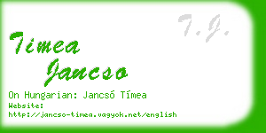 timea jancso business card